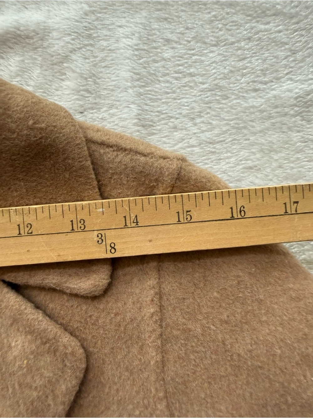 Abercrombie & Fitch Camel Wool-Blend Pea Coat - Picture 6 of 9